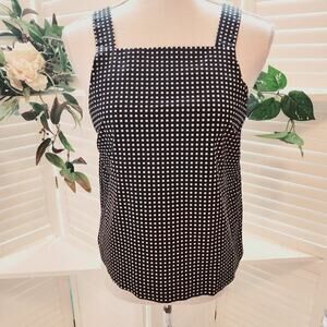 KATE SPADE BLACK/WHITE CHECK TANK SIZE SMALL